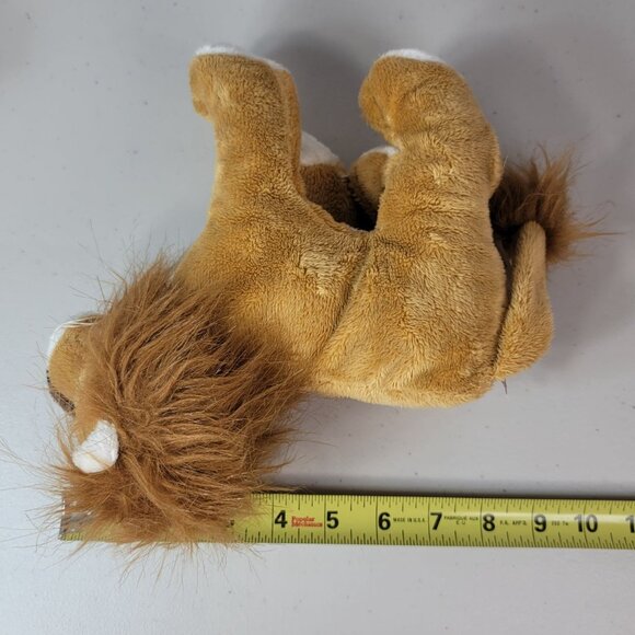 Webkinz Lion Plush Brown Caramel Stuffed Animal Beans In Paws Ganz No Code HM175 - Picture 12 of 12
